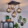 Chehalis Plafondlamp - Glas Rookkleurig, 5-lichts