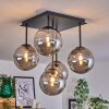 Chehalis Plafondlamp - Glas Rookkleurig, 5-lichts
