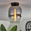 Apedo Plafondlamp - Glas Duidelijk, Rookkleurig, 1-licht
