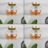 Apedo Plafondlamp - Glas Messing, 1-licht