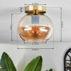 Apedo Plafondlamp - Glas Messing, 1-licht