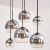 Koyoto Hanger - Glas Duidelijk, Rookkleurig, 6-lichts