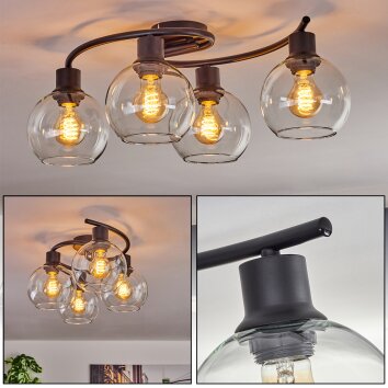 Koyoto Plafondlamp - Glas Duidelijk, 4-lichts
