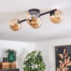 Chehalis Plafondlamp - Glas Amber, 4-lichts
