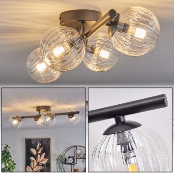 Chehalis Plafondlamp - Glas Duidelijk, 4-lichts