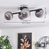 Chehalis Plafondlamp - Glas Rookkleurig, 4-lichts