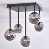Chehalis Plafondlamp - Glas Goud, Zwart, 5-lichts