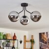 Koyoto Plafondlamp - Glas Chroom, Rookkleurig, 3-lichts
