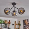 Koyoto Plafondlamp - Glas Chroom, Rookkleurig, 3-lichts