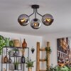 Koyoto Plafondlamp - Glas Chroom, Rookkleurig, 3-lichts