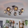 Koyoto Plafondlamp - Glas Duidelijk, Rookkleurig, 7-lichts