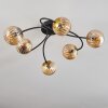 Chehalis Plafondlamp - Glas Goud, Zwart, 6-lichts