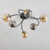 Chehalis Plafondlamp - Glas Goud, Zwart, 6-lichts