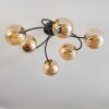 Chehalis Plafondlamp - Glas Goud, Zwart, 6-lichts