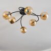 Chehalis Plafondlamp - Glas Goud, Zwart, 6-lichts