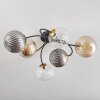 Chehalis Plafondlamp - Glas Goud, Zwart, 6-lichts
