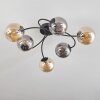 Chehalis Plafondlamp - Glas Amber, Rookkleurig, 6-lichts
