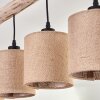 Soungou Plafondlamp Natuurlijke kleuren, Zwart, 5-lichts