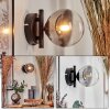 Chehalis Muurlamp - Glas Duidelijk, Rookkleurig, 1-licht