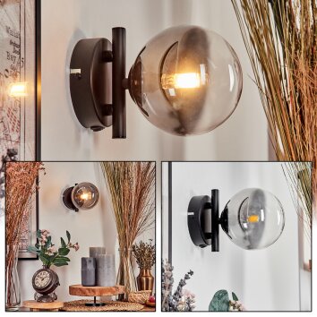 Chehalis Muurlamp - Glas Duidelijk, Rookkleurig, 1-licht