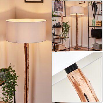 Saladillo Staande lamp Natuurlijke kleuren, Zwart, 1-licht