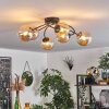 Chehalis Plafondlamp - Glas Amber, 6-lichts