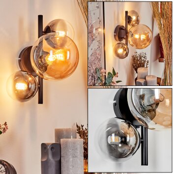 Chehalis Muurlamp - Glas Amber, Duidelijk, Rookkleurig, 3-lichts