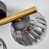 Chehalis Plafondlamp - Glas Goud, Zwart, 3-lichts