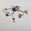Chehalis Plafondlamp - Glas Amber, Rookkleurig, 6-lichts