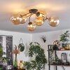 Chehalis Plafondlamp - Glas Amber, 6-lichts