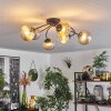 Chehalis Plafondlamp - Glas Amber, 6-lichts