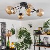 Chehalis Plafondlamp - Glas Amber, 6-lichts