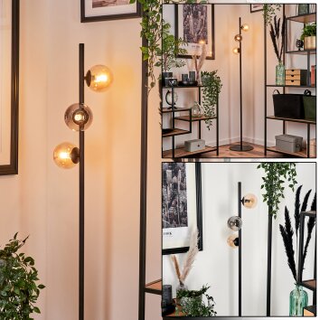 Remaisnil Staande lamp - Glas Amber, Rookkleurig, 3-lichts