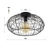 Connect Plafondlamp Bruin, Zwart, 1-licht