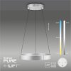 Paul-Neuhaus PURE E-CLIPSE Hanglamp LED Zilver, 2-lichts, Afstandsbediening