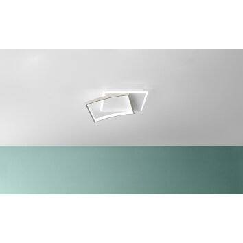 Lutec OVEST Plafondlamp LED Zilver, Wit, 1-licht