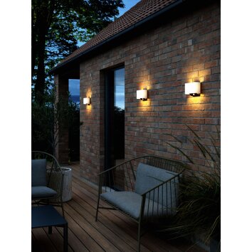 Nordlux PIOLA Buiten muurverlichting LED Zwart, Wit, 1-licht, Bewegingsmelder