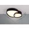 Trio RISE Plafondlamp LED Zwart, 1-licht, Afstandsbediening
