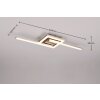 Reality VIALE Plafondlamp LED Nikkel mat, 1-licht