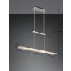 Reality MILOS Hanglamp LED Nikkel mat, 4-lichts