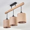 Soungou Plafondlamp Natuurlijke kleuren, Zwart, 3-lichts