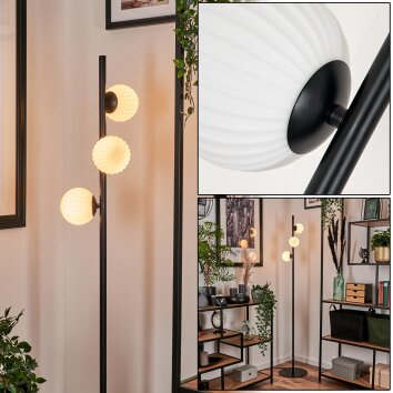 Remaisnil Staande lamp - Glas 15 cm Wit, 3-lichts