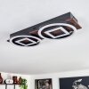 Taboneira Plafondlamp LED Donkerbruin, Zwart, 2-lichts