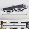 Taboneira Plafondlamp LED Donkerbruin, Zwart, 2-lichts