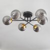 Chehalis Plafondlamp - Glas 12 cm Goud, Zwart, 6-lichts