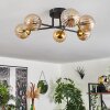 Chehalis Plafondlamp - Glas 15 cm Goud, Zwart, 6-lichts