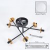 Chehalis Plafondlamp - Glas 15 cm Goud, Zwart, 6-lichts