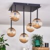 Chehalis Plafondlamp - Glas 10 cm Goud, Zwart, 5-lichts