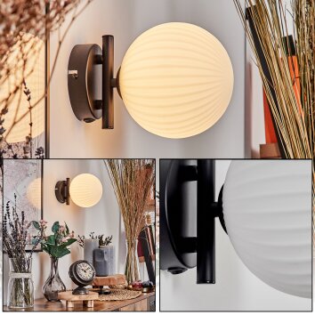 Chehalis Muurlamp - Glas 15 cm Wit, 1-licht