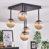 Chehalis Plafondlamp - Glas 10 cm Amber, 5-lichts